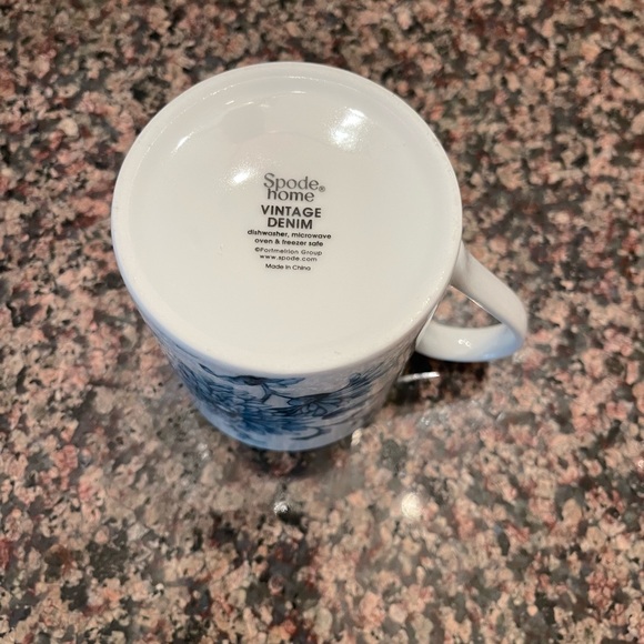 Spode Home Vintage Denim Set Of 4 Blue And White 12 Oz Mugs - Picture 3 of 3